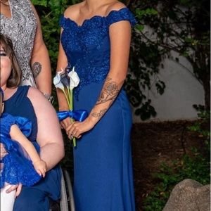 Blue bridesmaid dress